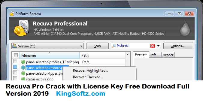 Recuva Pro v1.56 Activator Crack [Keygen Patch] 2020
